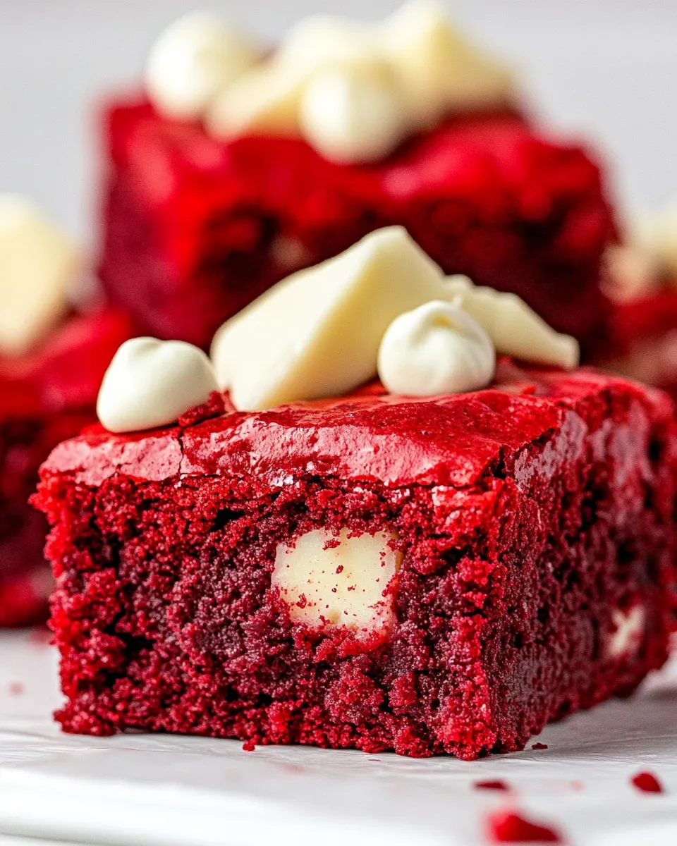 Classic Red Velvet Brownies shot