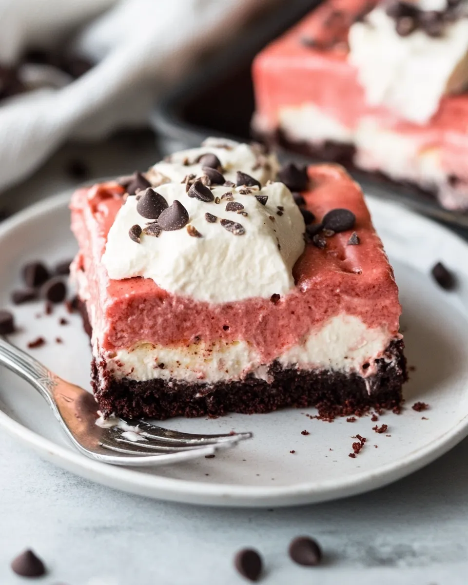 Easy Red Velvet Cheesecake Dessert Lasagna recipe photo