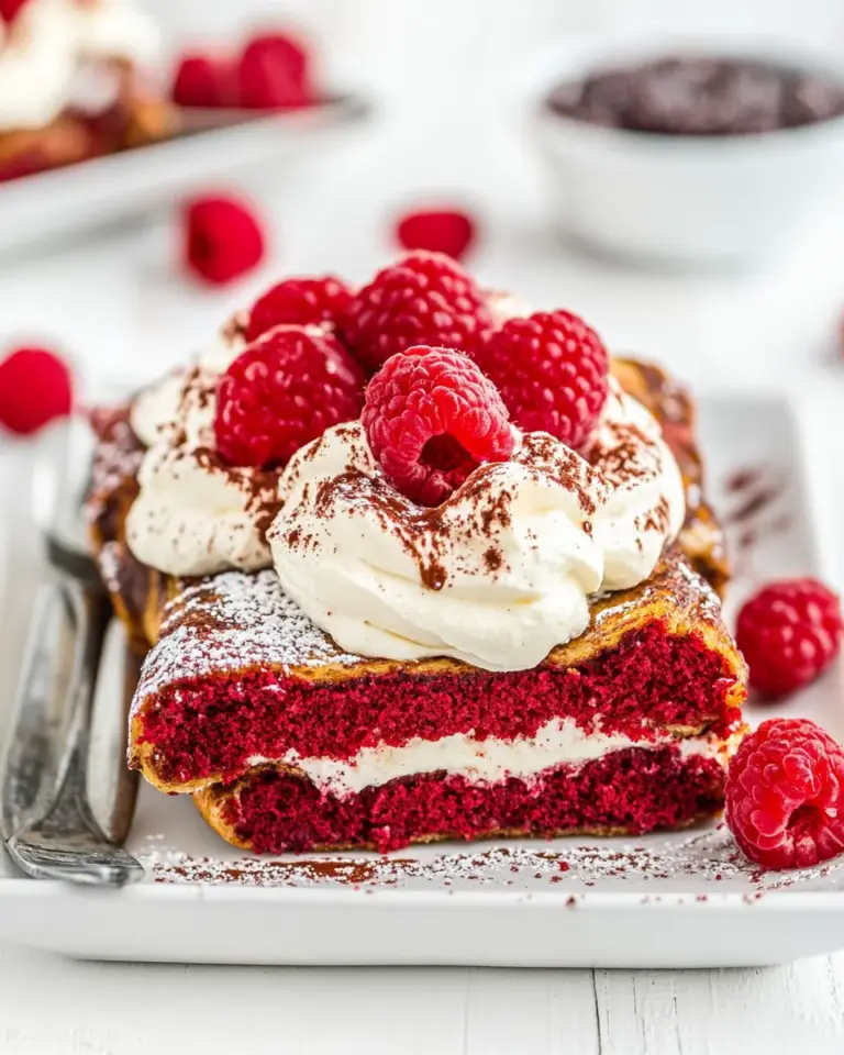 Homemade Red Velvet French Toast photo