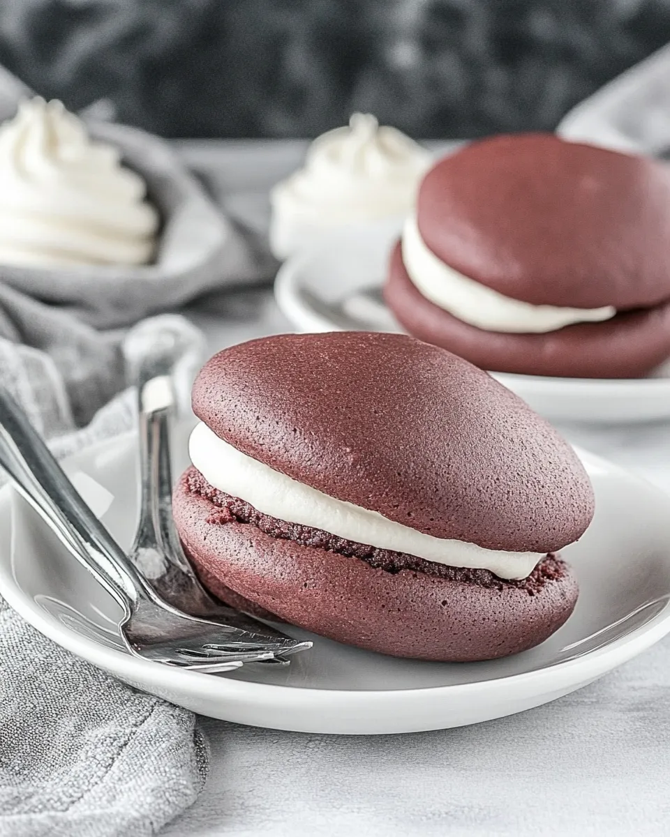 Delicious Red Velvet Whoopie Pies shot