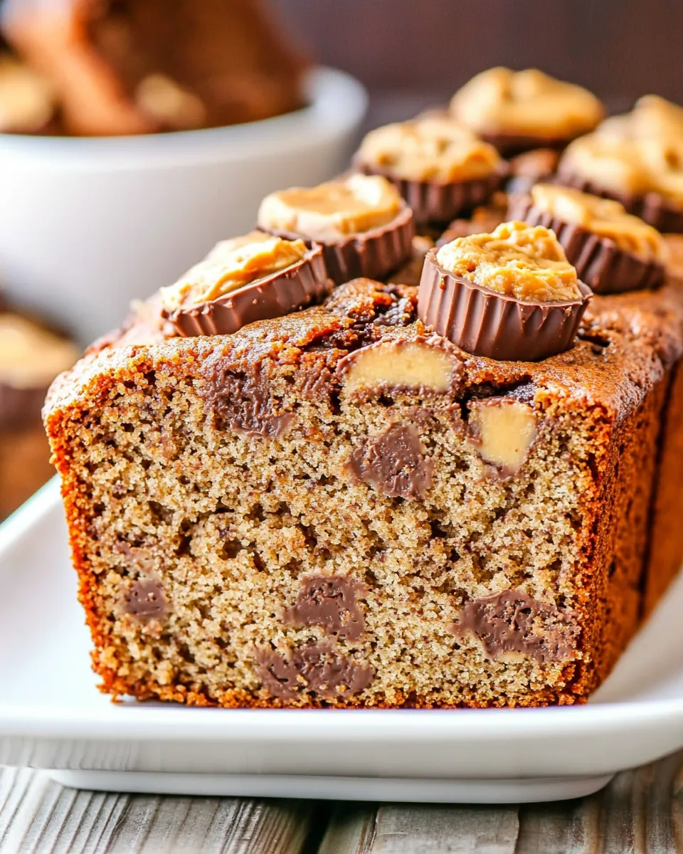 Classic Reeses Peanut Butter Cup Banana Bread image