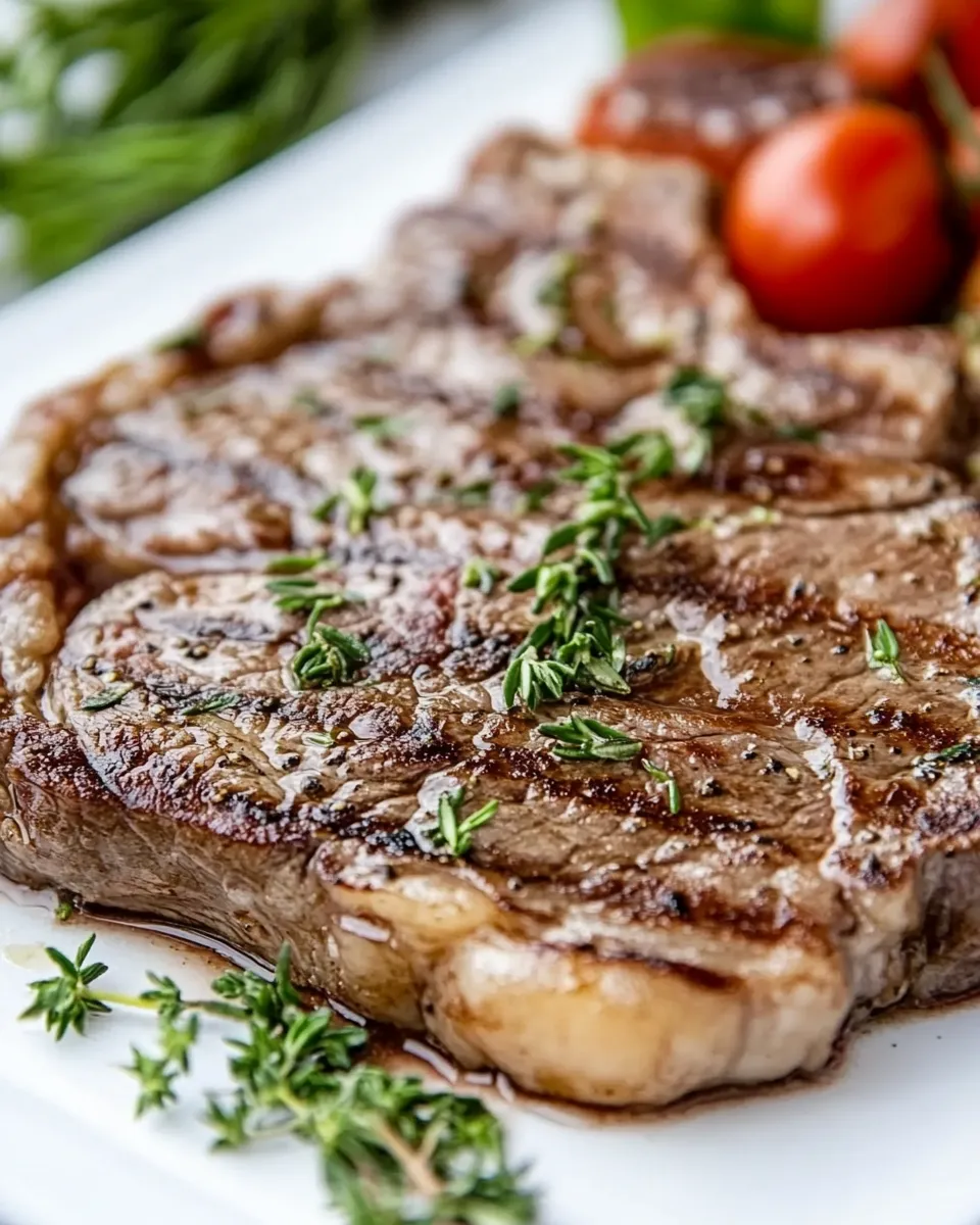 Easy Ribeye Steak food shot