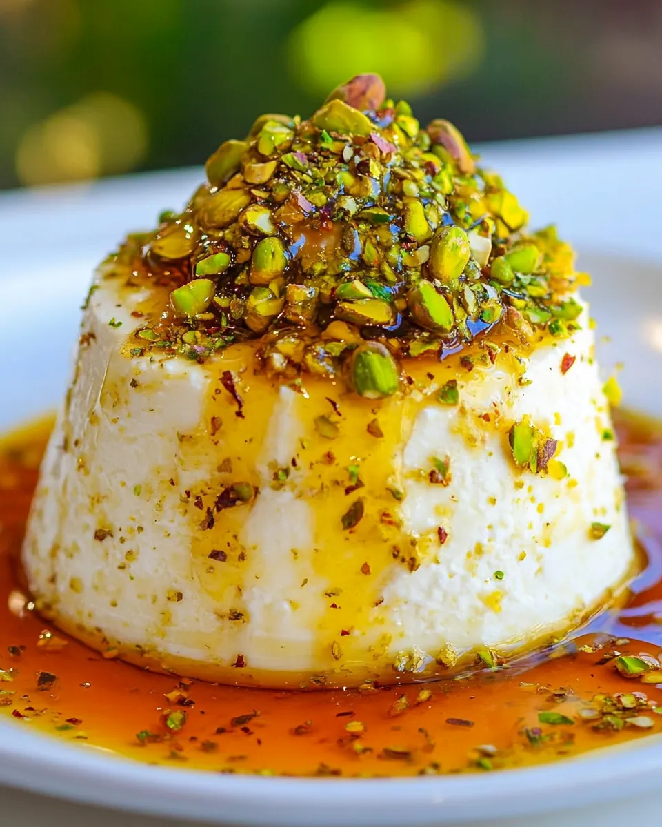 Homemade Ricotta with Honey & Pistachios photo