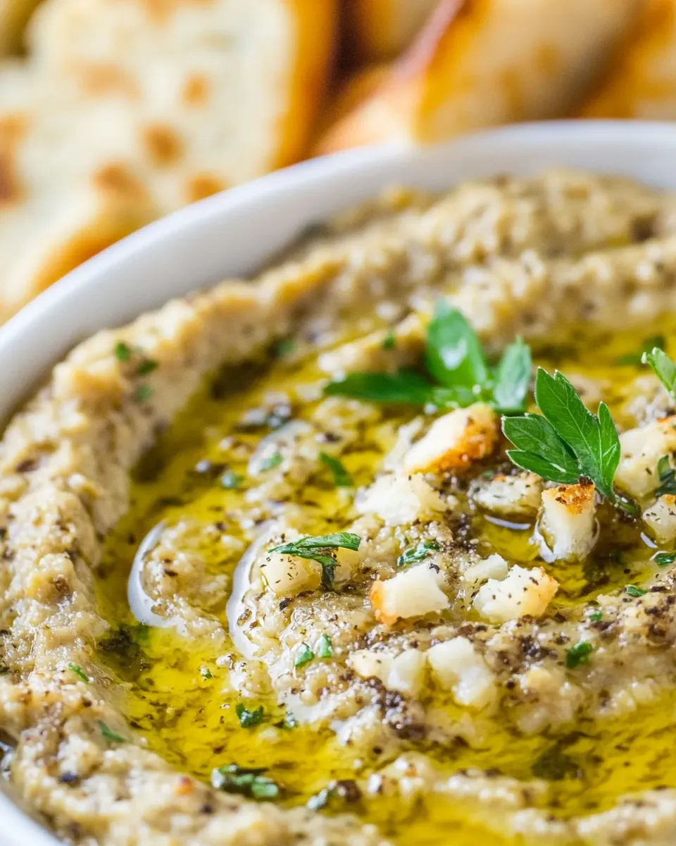 Delicious Roasted Eggplant Dip shot