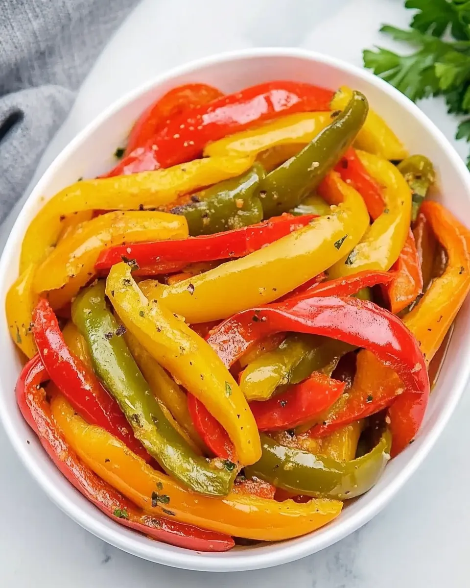 Healthy Roasted Pepper Salad shot