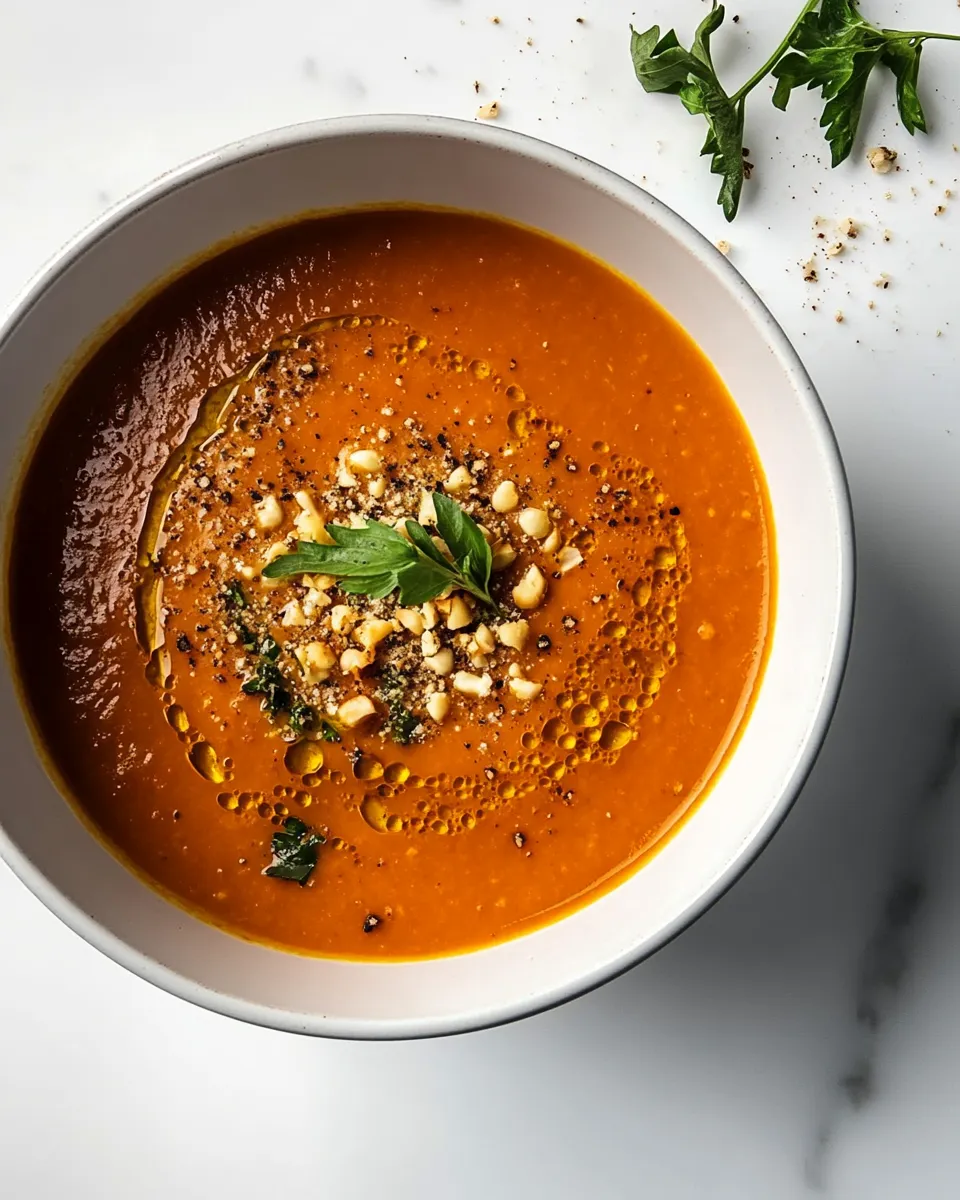 Classic Roasted Red Pepper And Tomato Soup dish photo