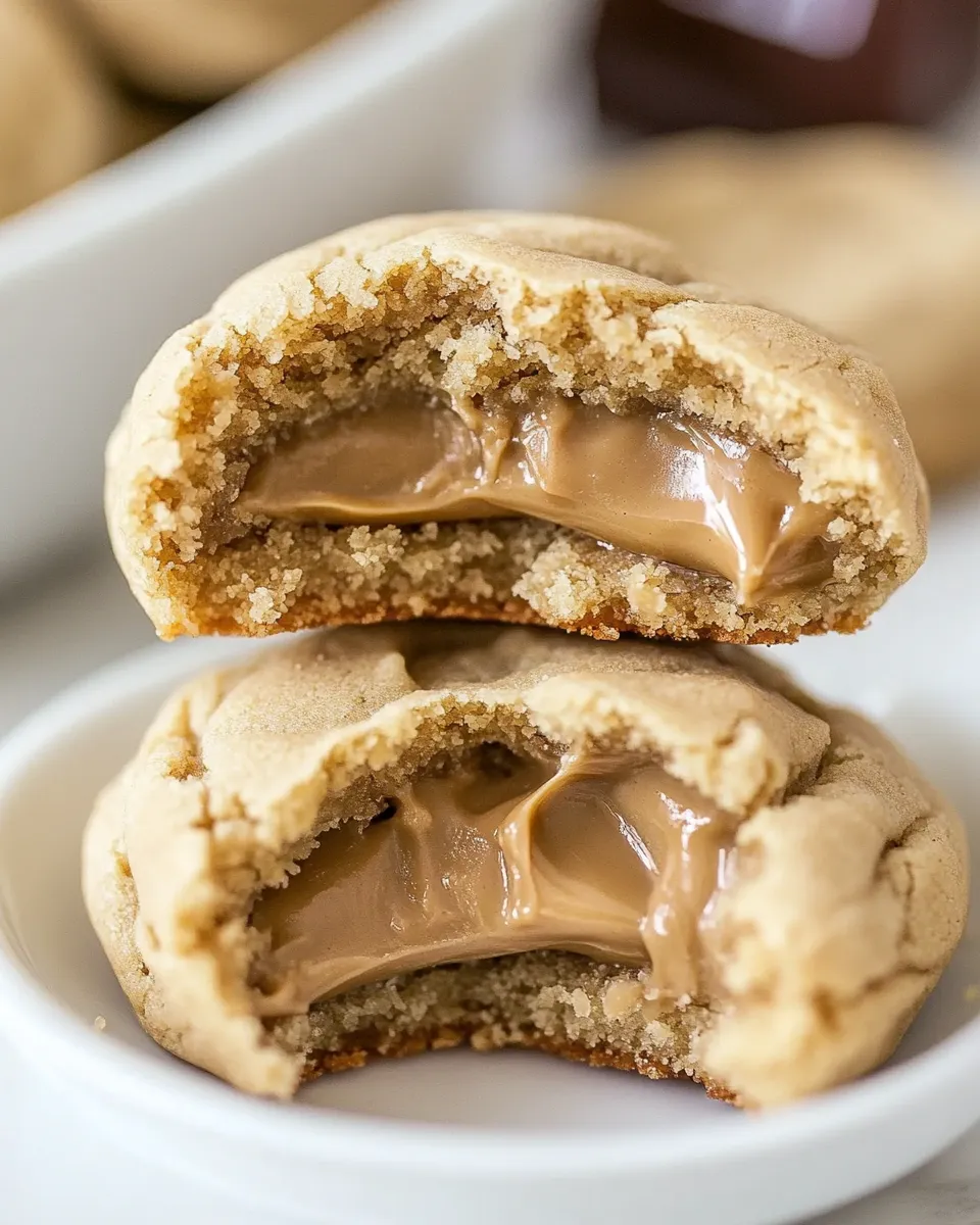 Classic Rolo Stuffed Peanut Butter Cookies shot