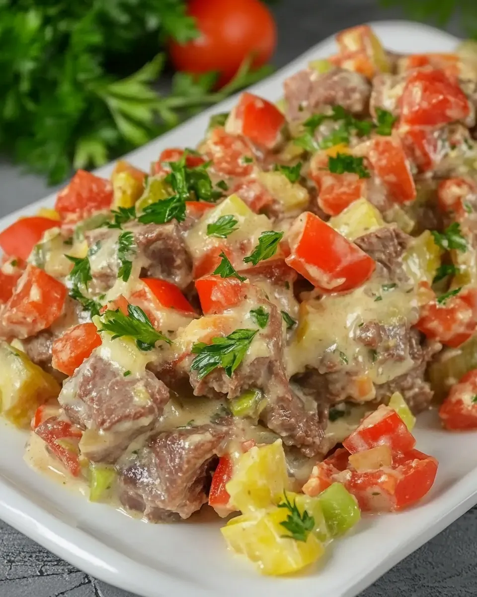 Homemade Salat_ de Boeuf: Romanian Beef Salad photo