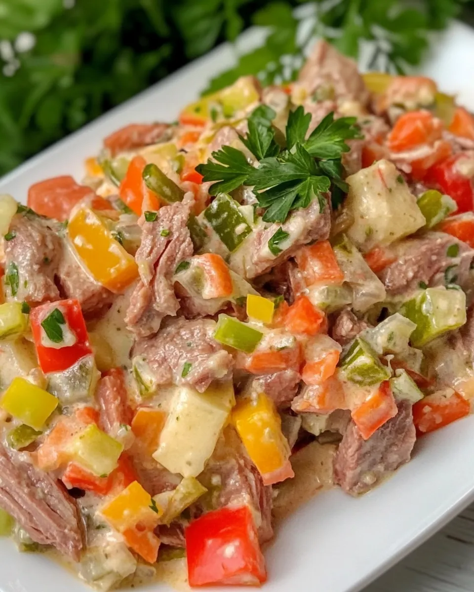 Classic Salat_ de Boeuf: Romanian Beef Salad image