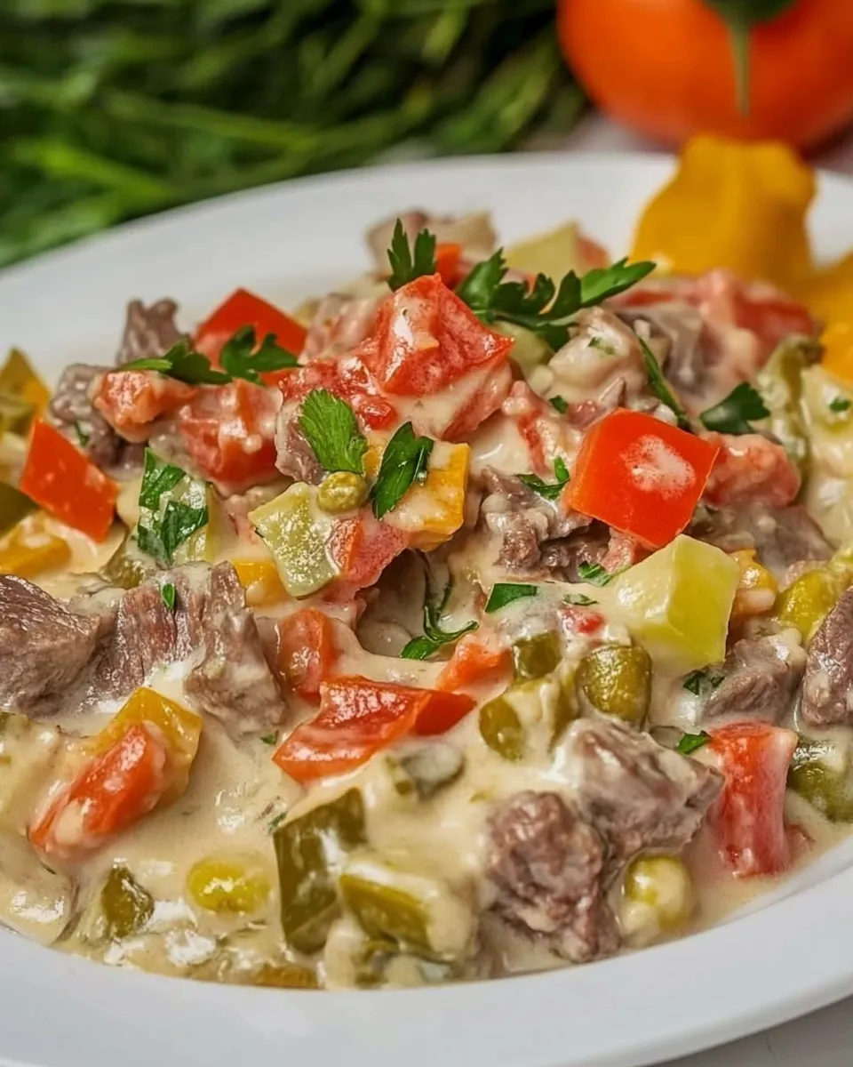 Easy Salat_ de Boeuf: Romanian Beef Salad recipe photo