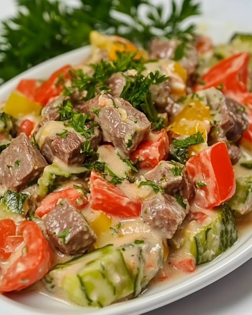 Delicious Salat_ de Boeuf: Romanian Beef Salad shot