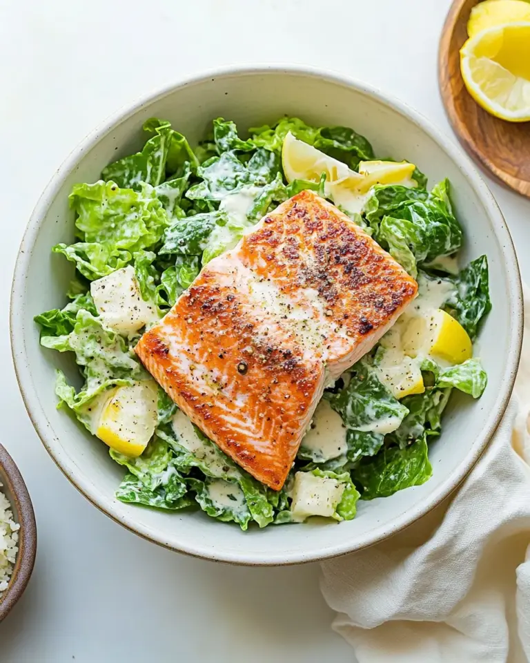 Homemade Salmon Caesar Salad photo