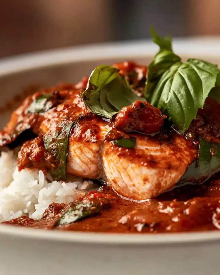 Homemade Salmon Panang Curry photo