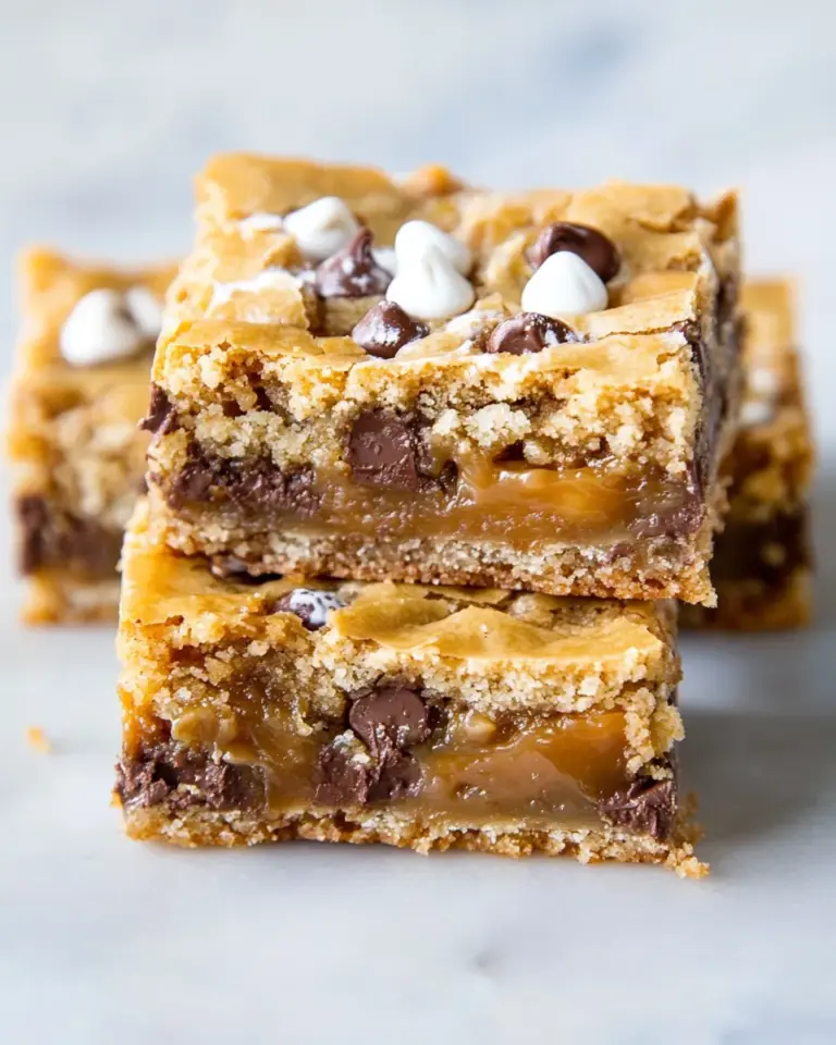 Homemade Salted Caramel Chocolate Chip Cookie Bars photo