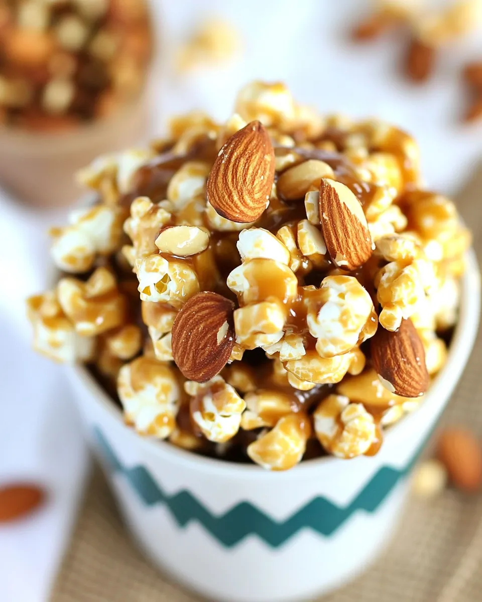 Classic Salted Caramel Popcorn with Almonds image