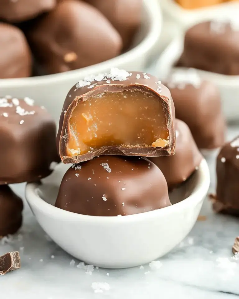 Homemade Salted Chocolate Covered Caramels photo