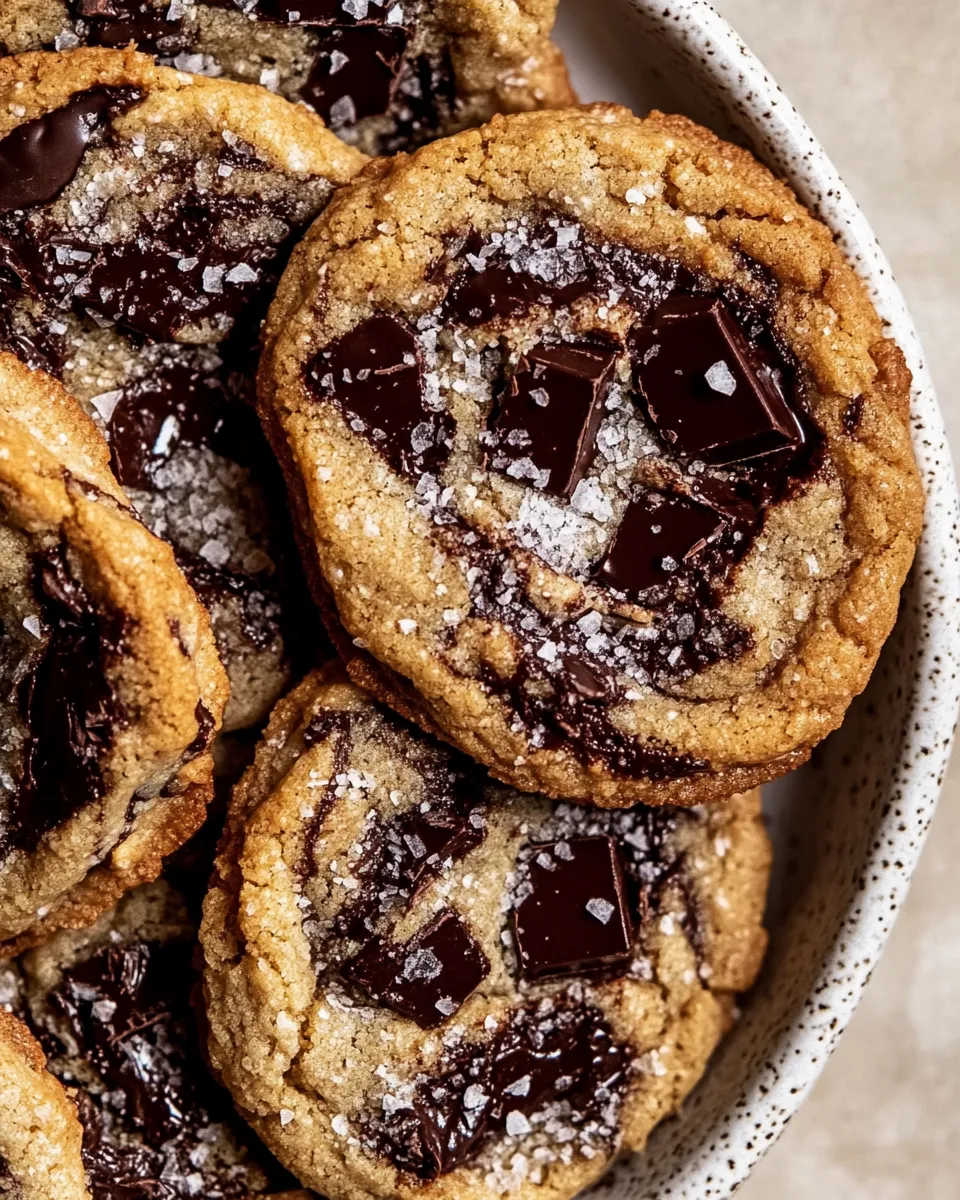 Classic Salted Tahini Honey Chocolate Chunk Cookies. image