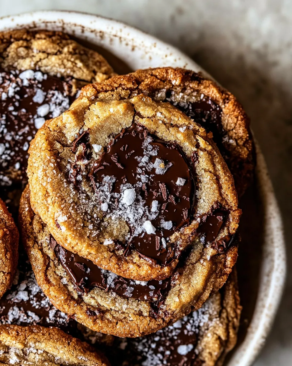 Delicious Salted Tahini Honey Chocolate Chunk Cookies. shot