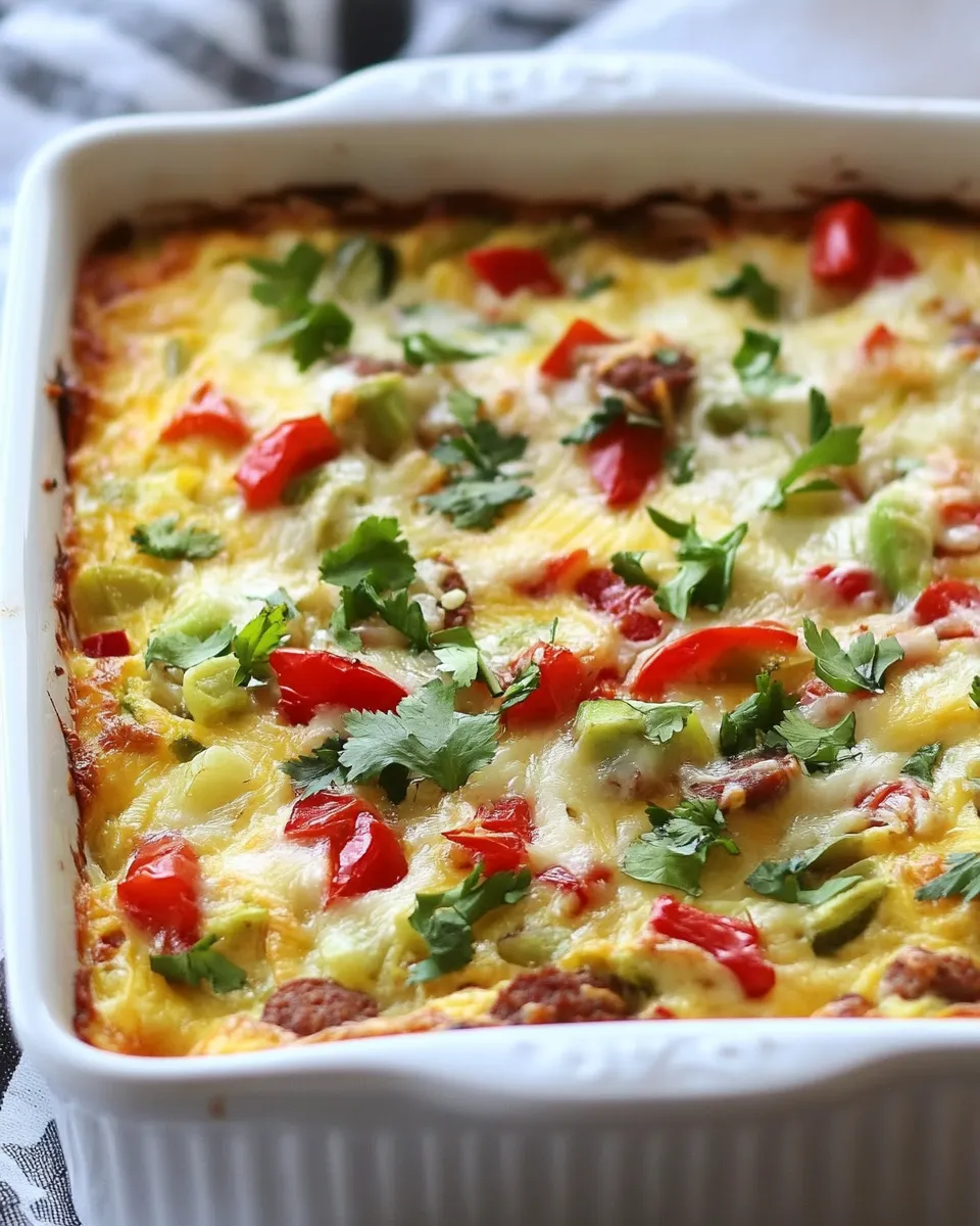 Homemade Sausage, Cheese and Veggie Breakfast Casserole photo