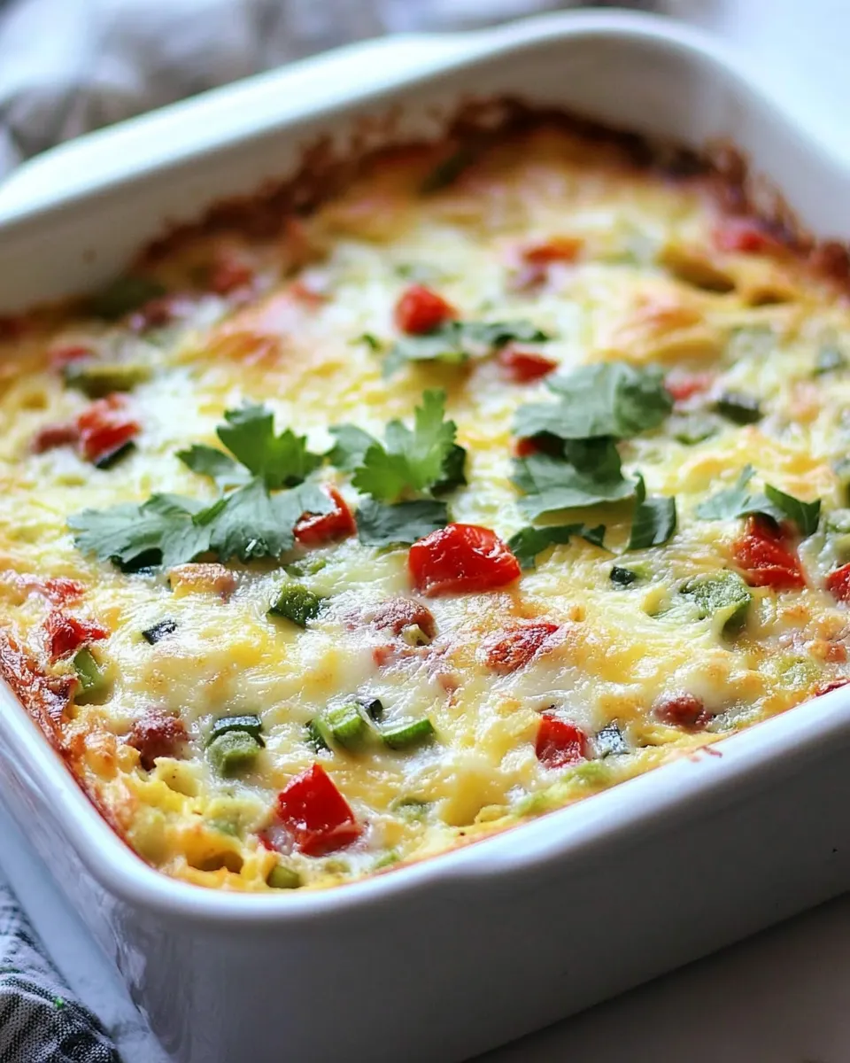 Delicious Sausage, Cheese and Veggie Breakfast Casserole recipe photo