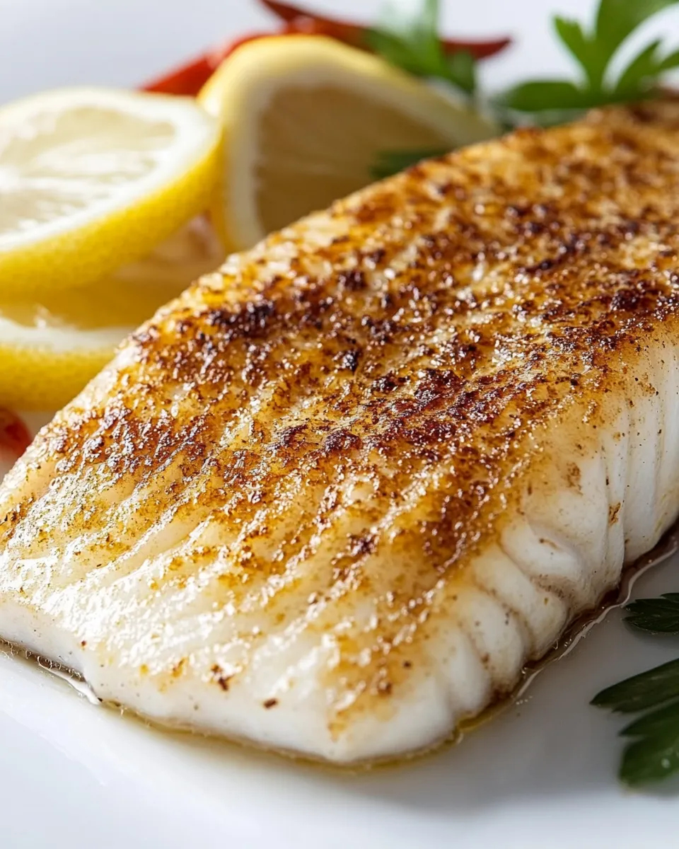 Quick Savory Lemon White Fish Fillet Recipe shot