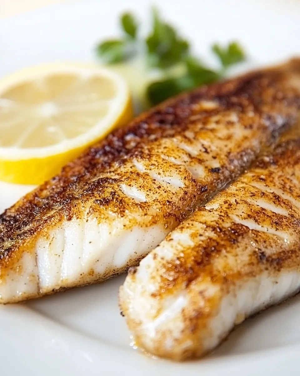 Healthy Savory Lemon White Fish Fillet Recipe recipe image