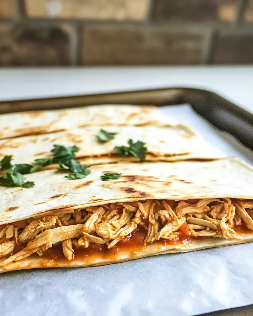 Easy Sheet Pan Chicken Quesadillas photo