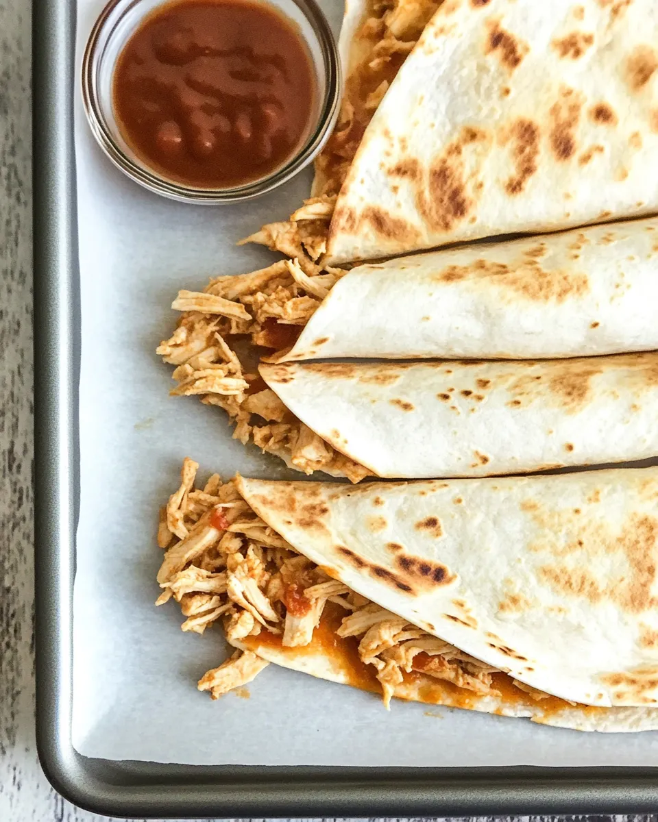 Quick Sheet Pan Chicken Quesadillas recipe photo