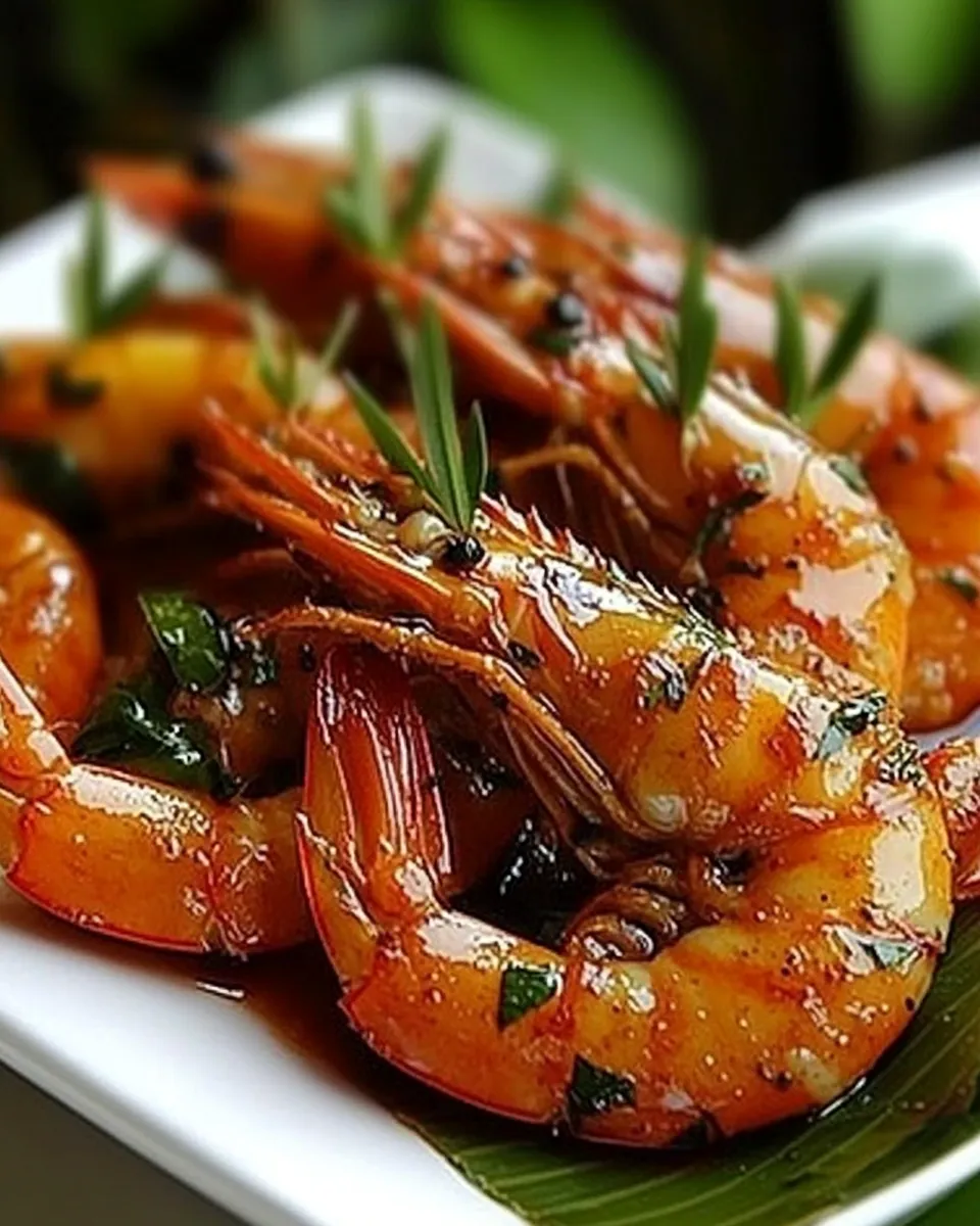 Homemade Shrimp with Curry Leaves photo