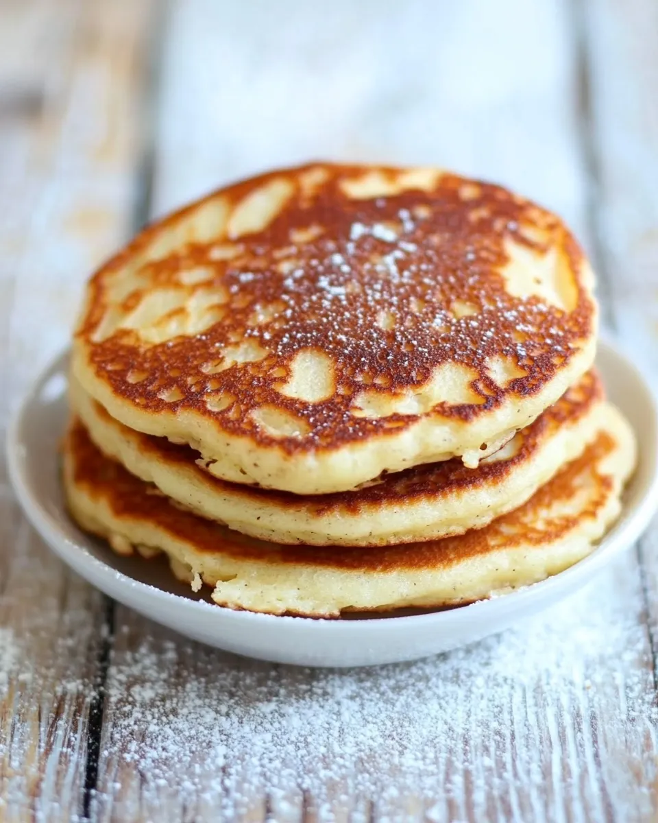 Easy Skinny Cottage Cheese Pancakes recipe image
