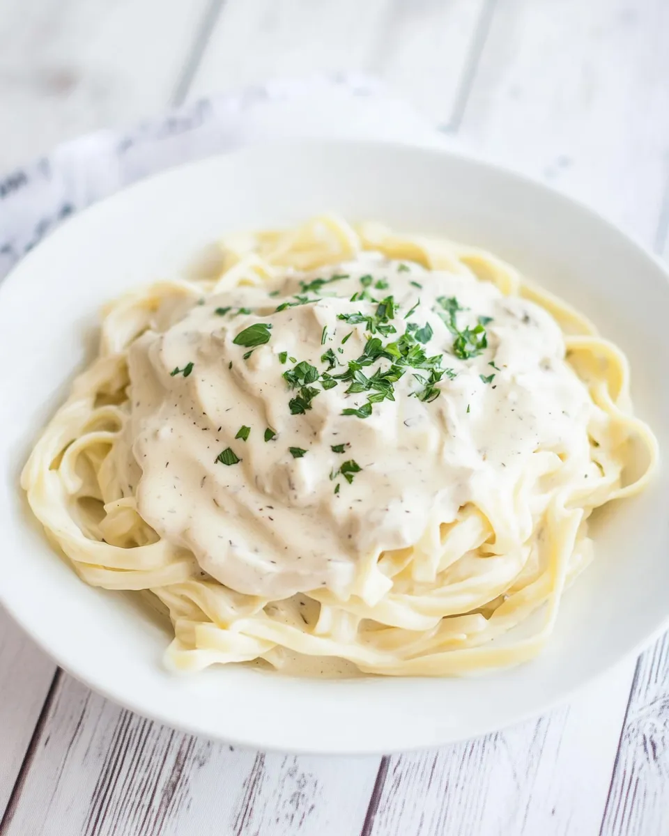 Delicious Skinny Laughing Cow Alfredo Sauce shot