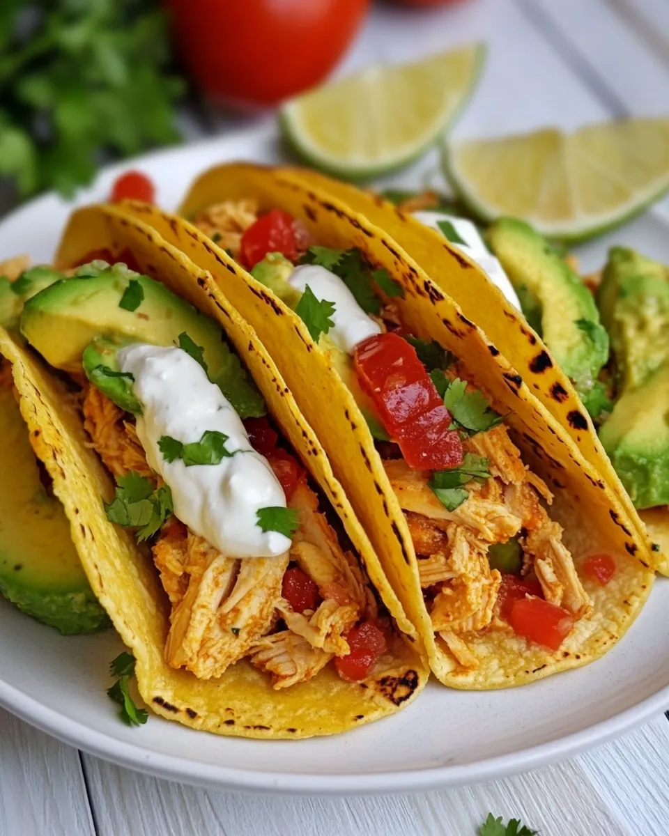 Delicious Slow Cooker Protein Chicken Tacos image