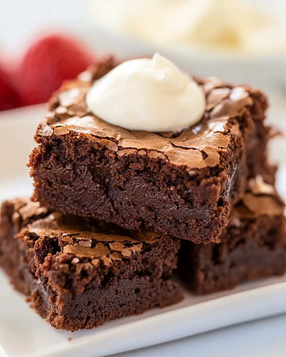 Homemade Small Batch Brownies (Makes 3 Brownies) image