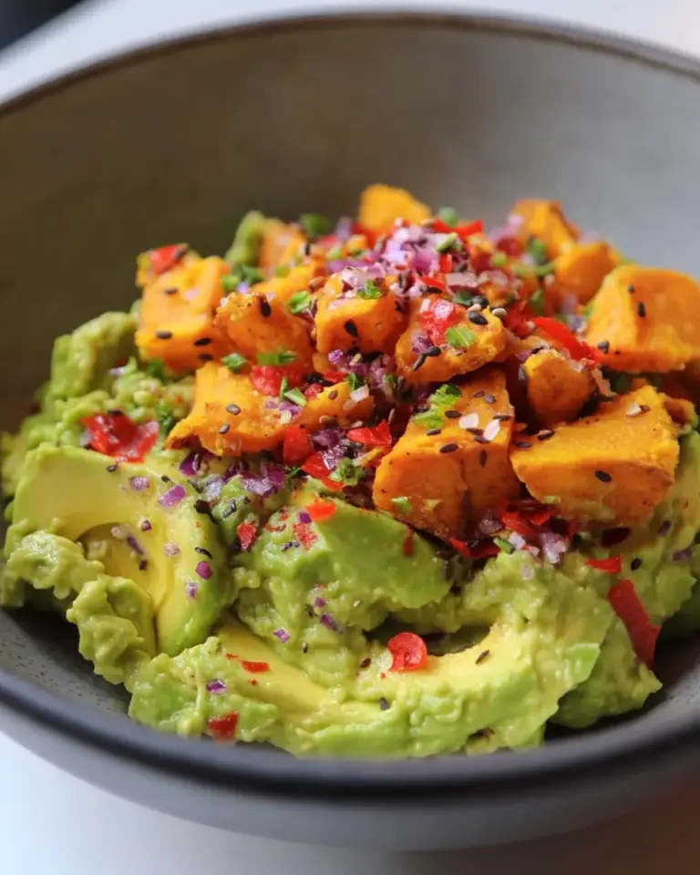 Homemade Smashed Avocados with Sweet Potato Chips photo