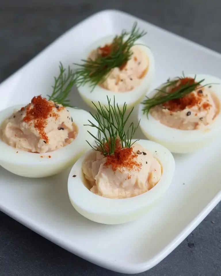 Homemade Smoked Salmon Devilled Eggs photo