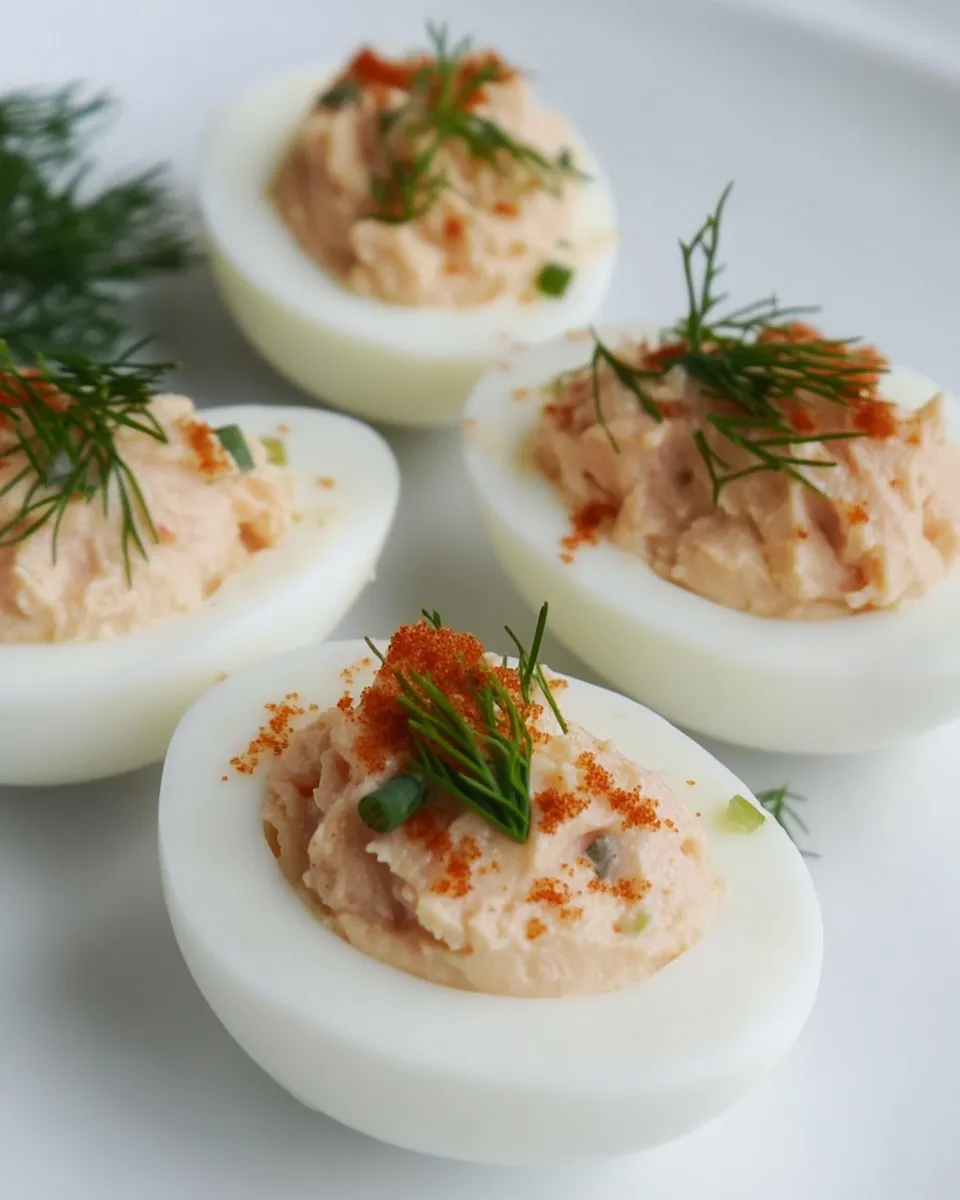 Classic Smoked Salmon Devilled Eggs image