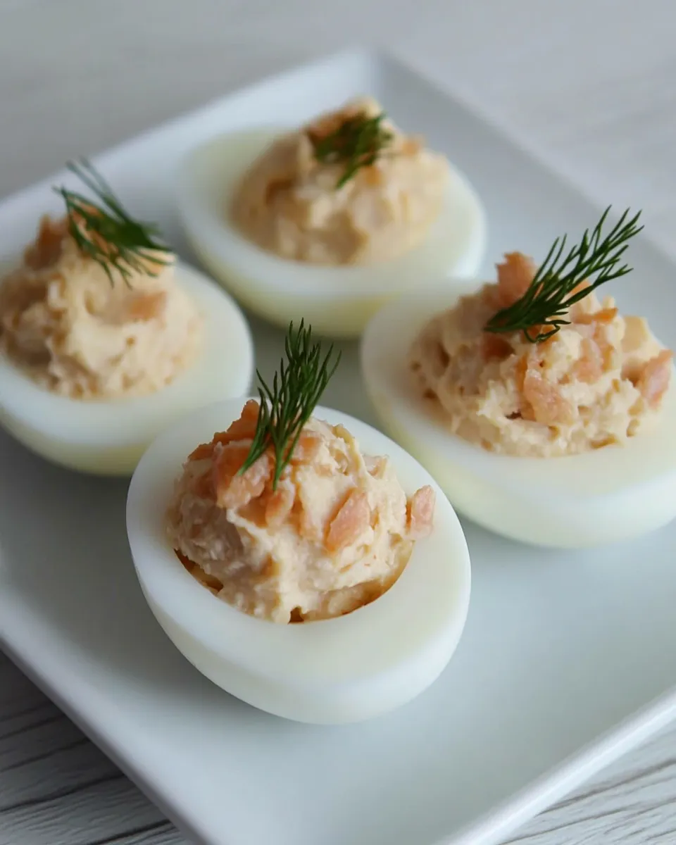 Easy Smoked Salmon Devilled Eggs recipe photo