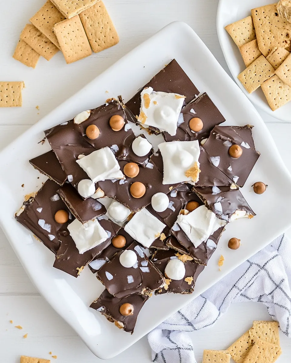 Delicious Smores Bark shot