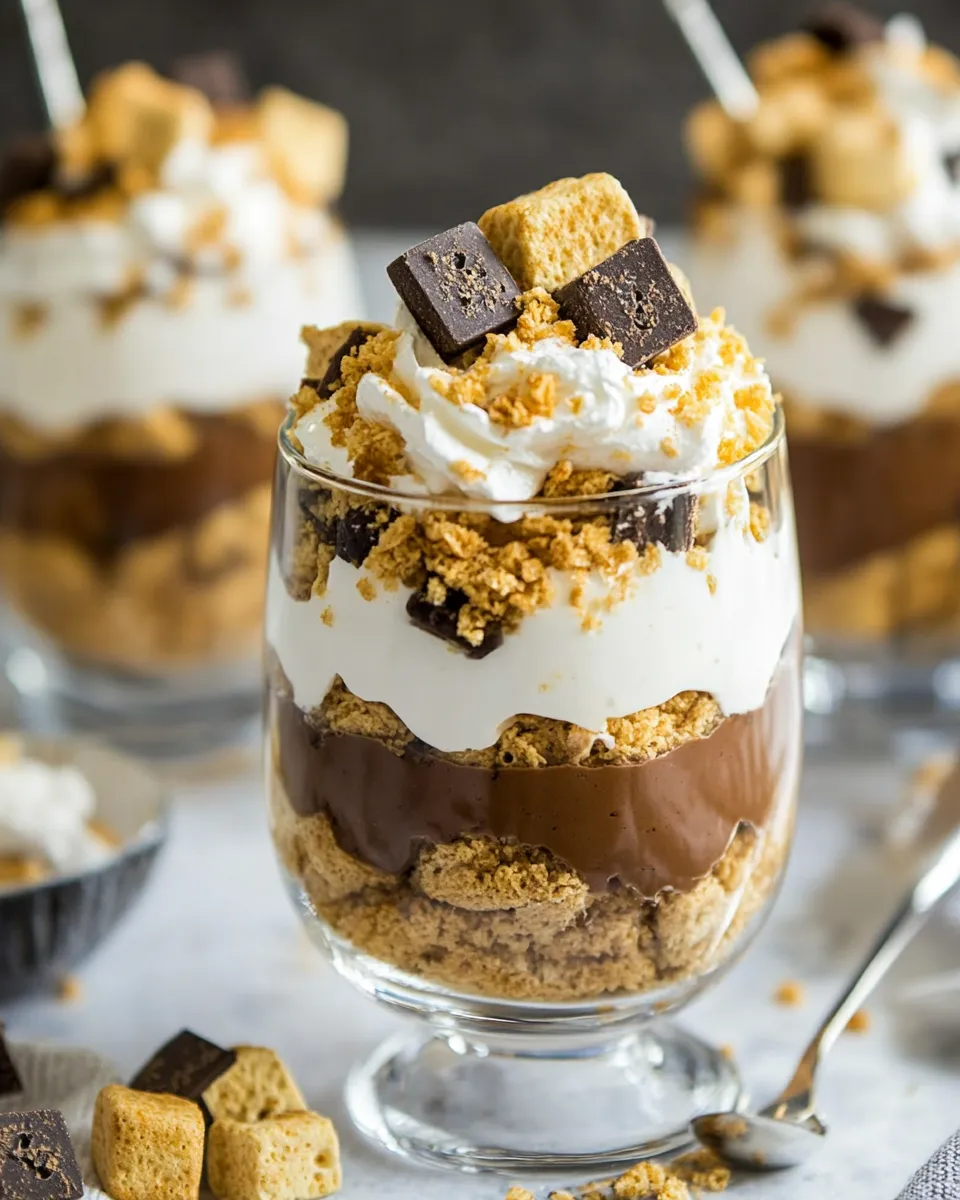 Easy Smores Breakfast Parfait Recipe shot