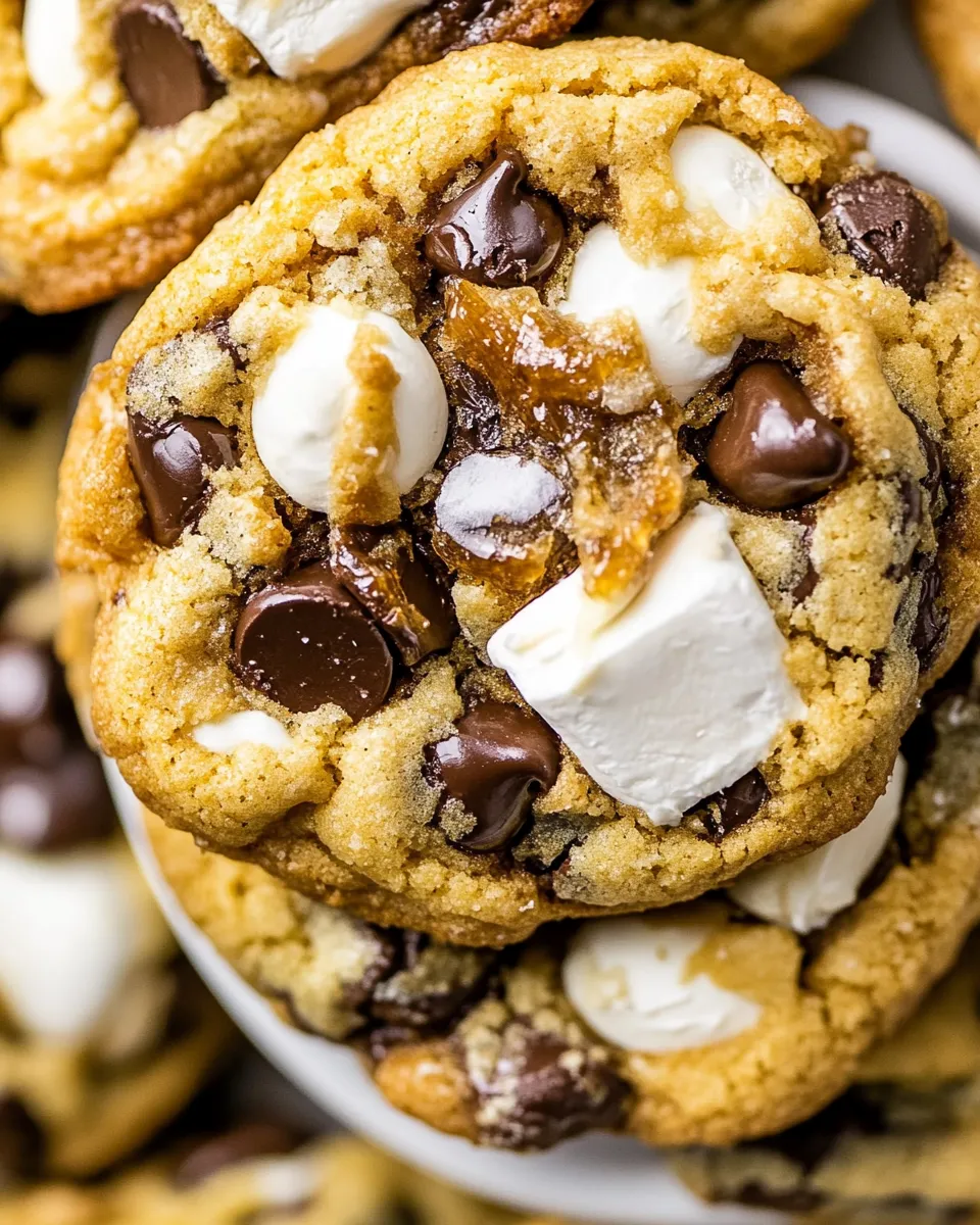 Delicious Smores Chocolate Chip Cookies shot