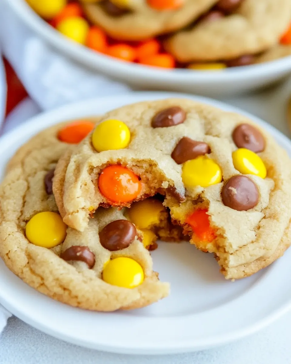 Classic Soft Baked Reeses Pieces Cookies image
