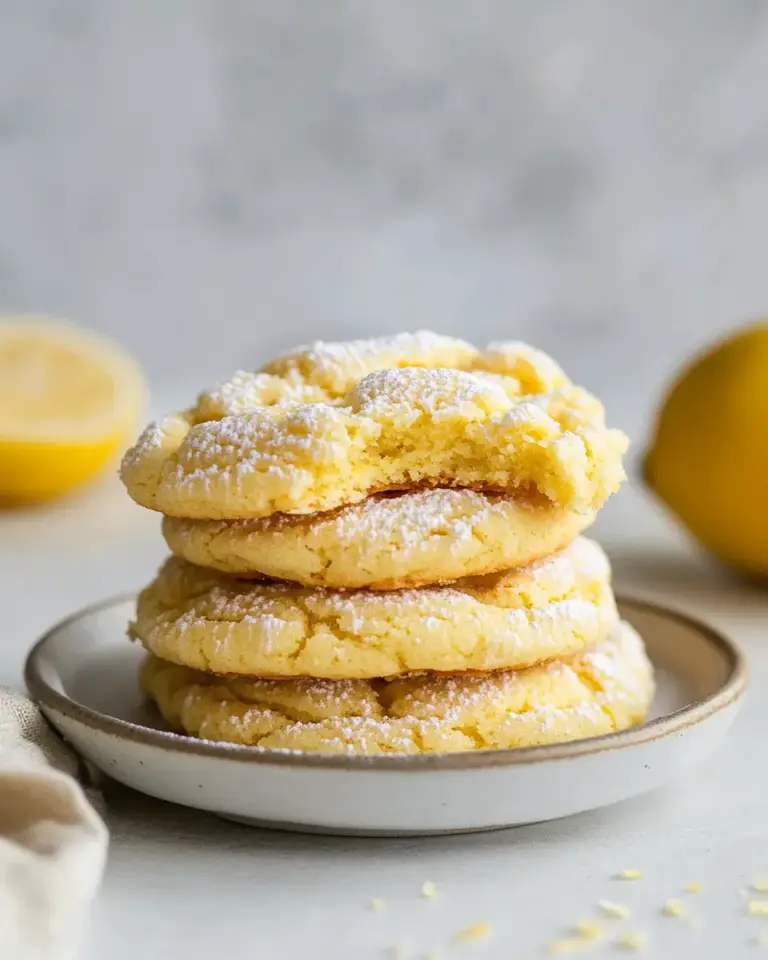 Homemade Soft Lemon Cake Mix Cookies photo