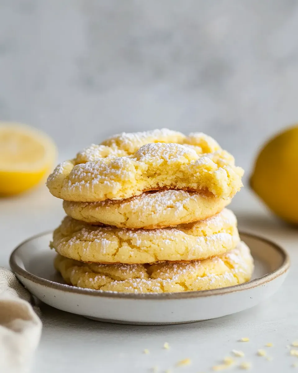 Homemade Soft Lemon Cake Mix Cookies photo