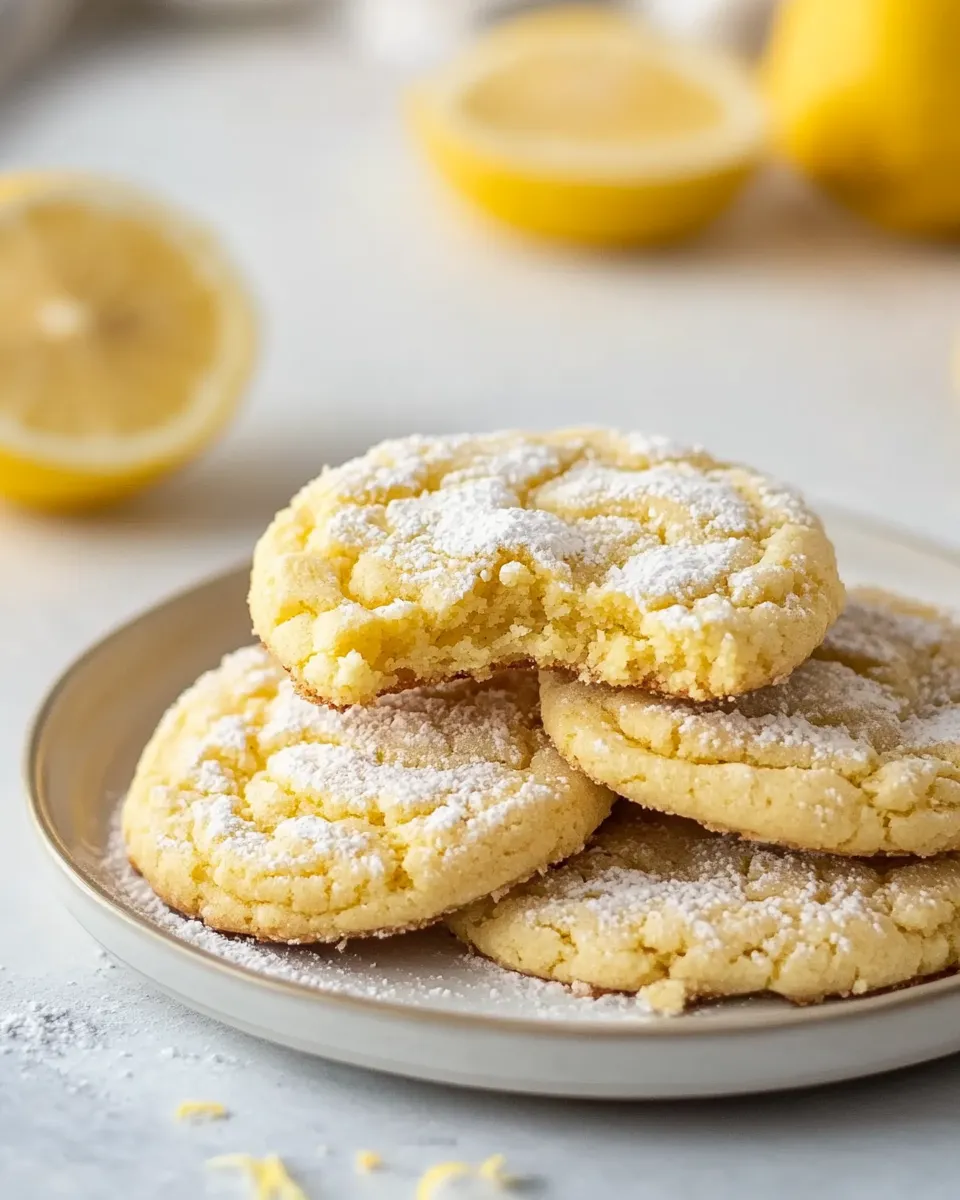 Classic Soft Lemon Cake Mix Cookies image