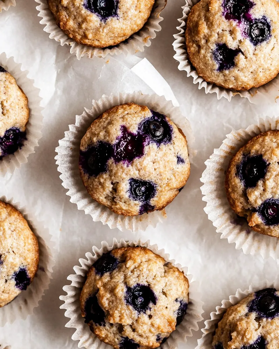 Easy Soft & Fluffy Vegan Blueberry Muffins with A Bit of Whole Wheat Flour shot