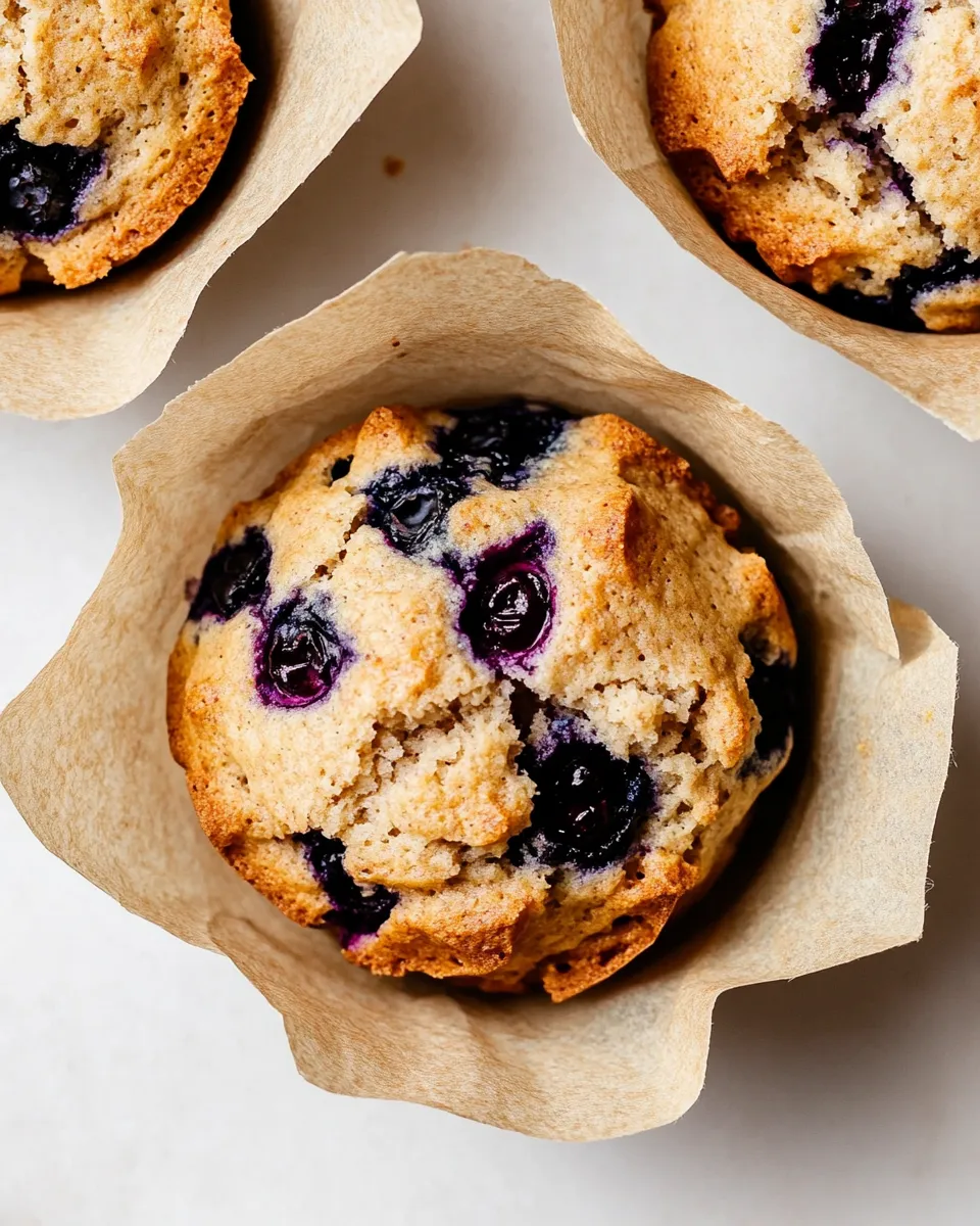 Delicious Soft & Fluffy Vegan Blueberry Muffins with A Bit of Whole Wheat Flour recipe photo