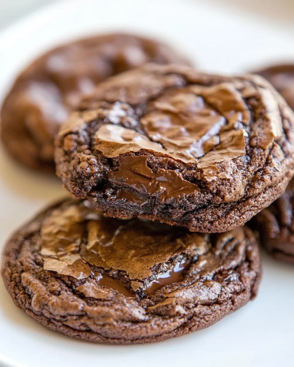 Delicious Soft and Chewy Brownie Cookies shot