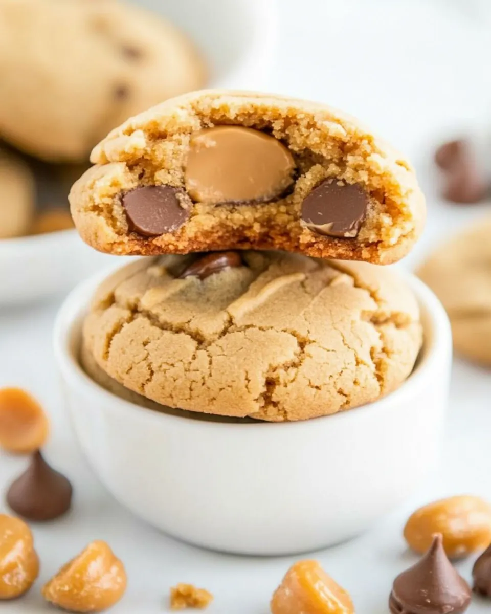 Easy Soft and Chewy Triple Peanut Butter Cookies recipe photo
