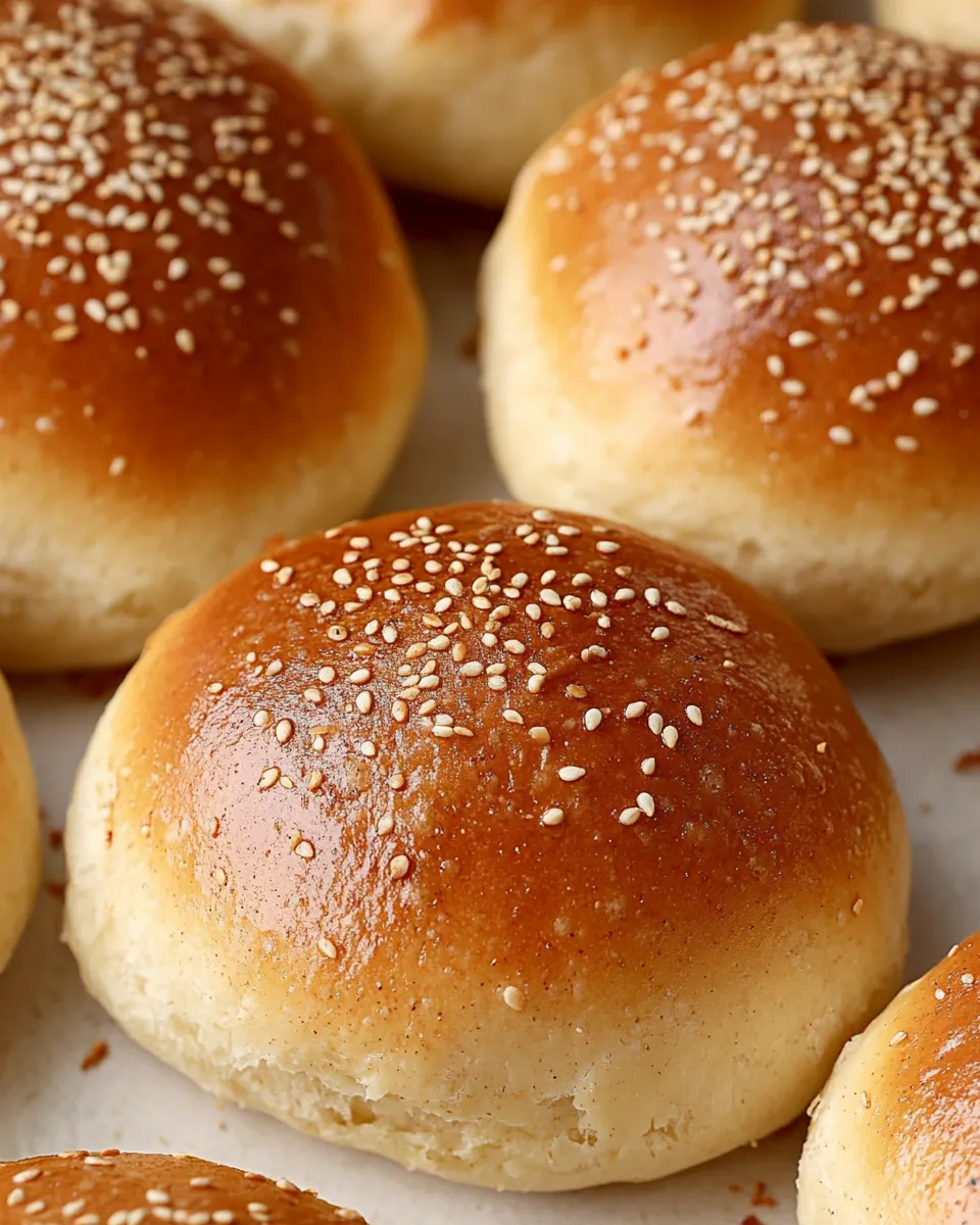 Delicious Sourdough Hamburger Buns shot