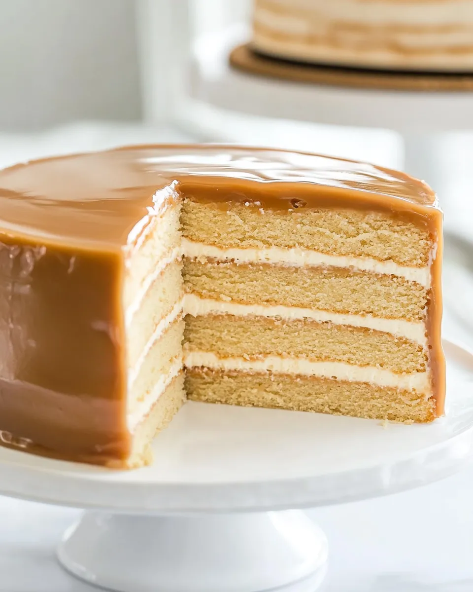 Delicious Southern Caramel Cake shot